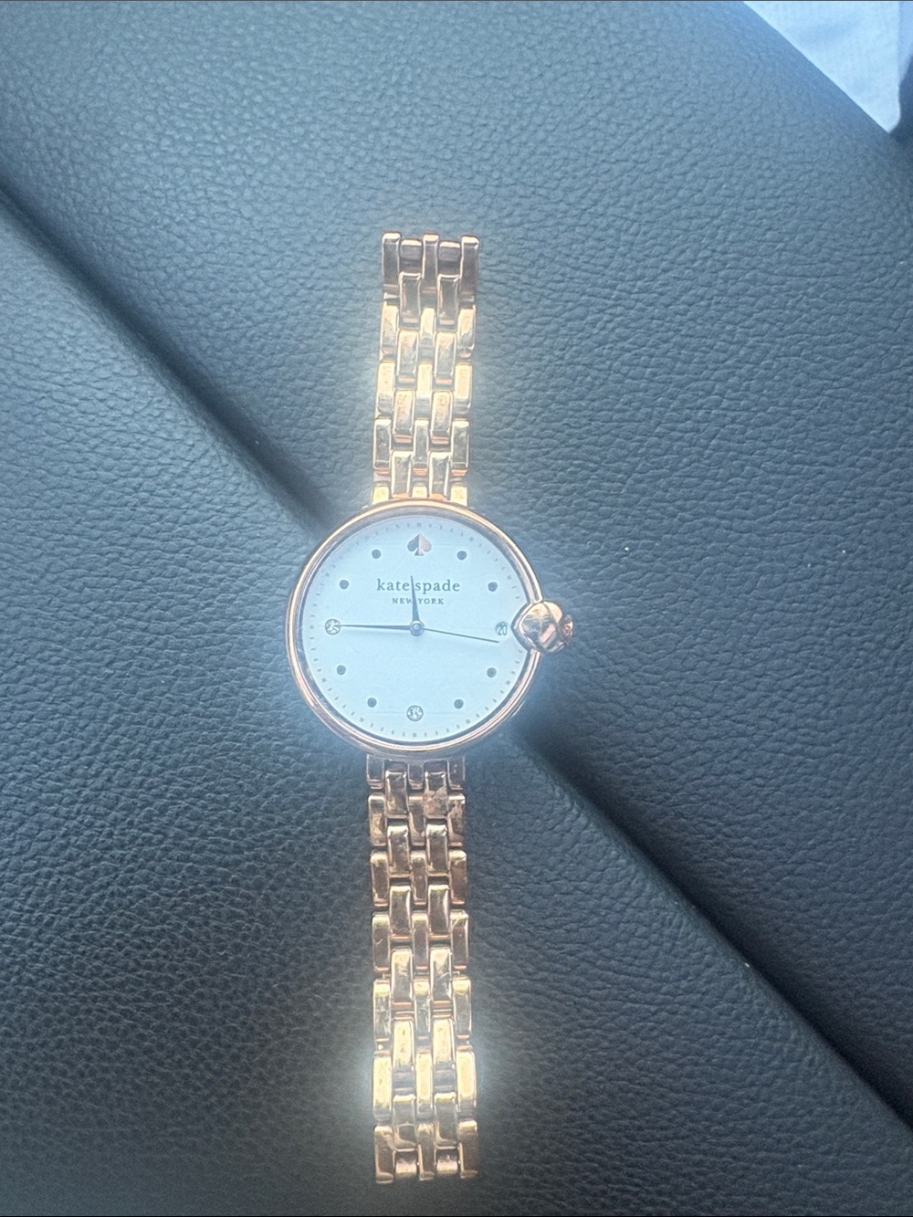 kate spade Rose Gold-Tone Bracelet Watch with White Dial